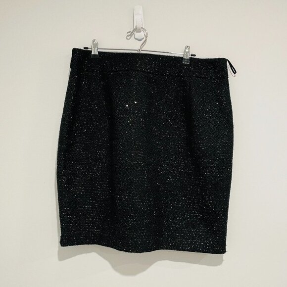 Calvin Klein Black Glittery Skirt Size 14W